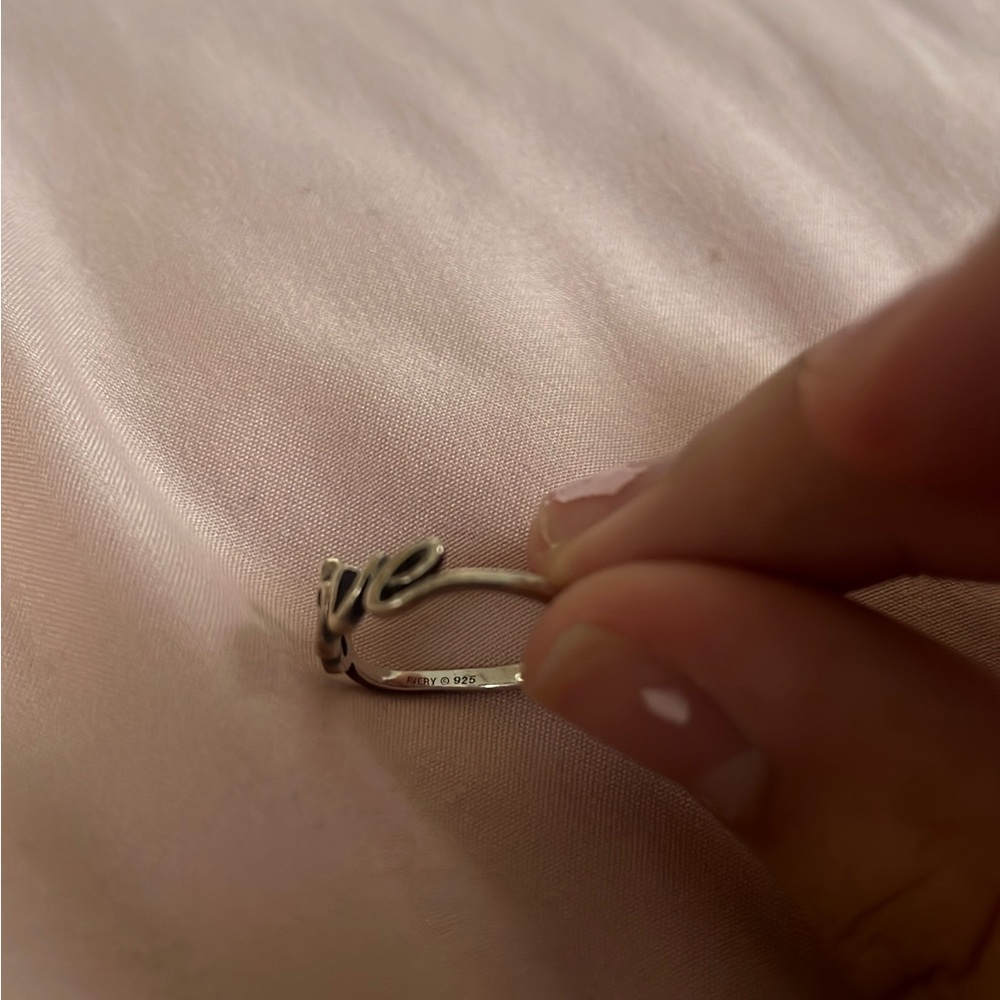 James Avery Silver "Love" Script Ring - image 5